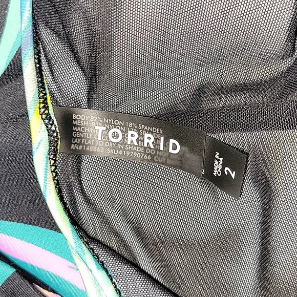 NWT | Torrid Wireless Mesh High Neck One Piece Swimsuit | Size 2 - Picture 7 of 7